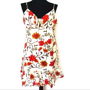 Guess Floral Cream Color Sundress Size XL